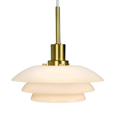 Afbeelding van DL20 hanglamp opaal, messing Brass