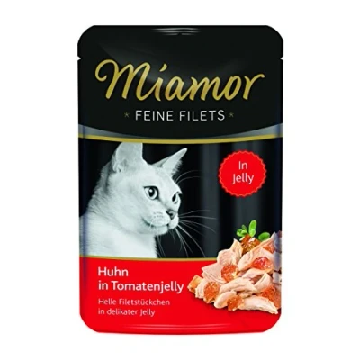 Afbeelding van Miamor Fijne filets in Jelly Kip Tomatenjelly 24x100g