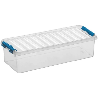 Afbeelding van SUNWARE Q Line Box 3,5 Liter 385 x 140 92 mm transparant/blauw