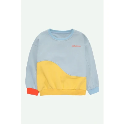 Afbeelding van Sticky Lemon Sweater zissou blue + reed green wonders of the deep sea
