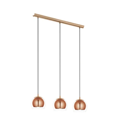Afbeelding van EGLO Rocamar   Hanglamp   Lengte 78cm   Koperkleurig   Helder