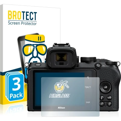 Afbeelding van BROTECT Screenprotector voor Nikon Z 50 Folie Beschermfolie Beschermglas transparant (3 Stuks)