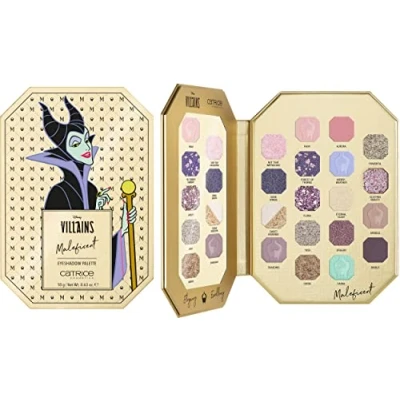 Afbeelding van Catrice Disney Villains Maleficent Oogschaduwpalet, oogschaduw, nr. 010, meerkleurig, 18 kleuren, langdurig, veganistisch, zonder microplasticdeeltjes, nanodeeltjes, olievrij, per stuk verpakt (18 g)