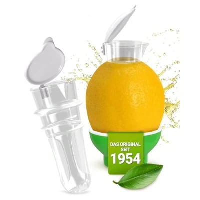Afbeelding van Patent safti Juicer I De originele schenktuit voor citroenen, sinaasappels enz. eenvoudiger dan elke citroenpers of sappers (lichtgroen)