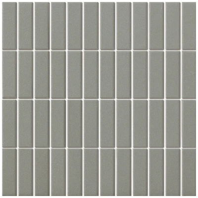 Afbeelding van The Mosaic Factory London Rechthoek Dark Grey 2,3x7,3 cm