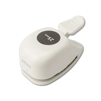 Afbeelding van ARTOZ Stanzer ronde cirkel diameter 2,5 cm papierpons, perforator, motiefpons om te knutselen, voor etiketten, tafeldecoraties, geschikt tot 220 g/m²