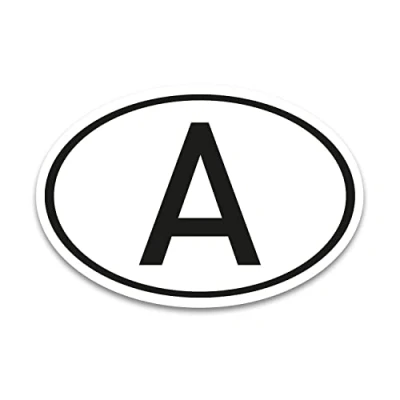 Afbeelding van A Magnet kentekenplaat Oostenrijk zwart en wit 17,5 x 11,5 cm DIN gestandaardiseerd personenauto, vrachtwagen, camper, auto verplicht buiten de EU kfz723