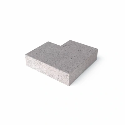 Afbeelding van Schellevis Oud Hollandse Trap Hoekstuk 90 (40/20) Buiten Grijs 60x60 Cm Traptreden