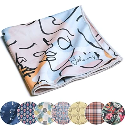 Afbeelding van Johans® XXL Microvezeldoek, opticienkwaliteit, 30 x cm, voor het reinigen van bril, smartphone, tablet, camera, brillenpoetsdoek, displaydoek (Faces)