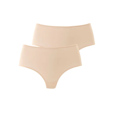 Afbeelding van Lascana Invisible 2 PACK String, Dames, Maat: 36/38, Beige