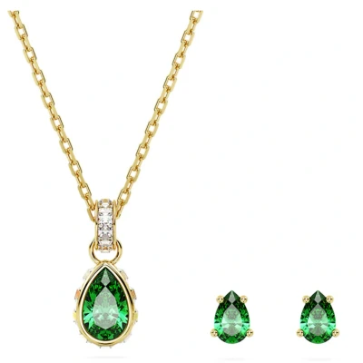 Afbeelding van Swarovski 5684507 Stilla Goudkleur Groen Set
