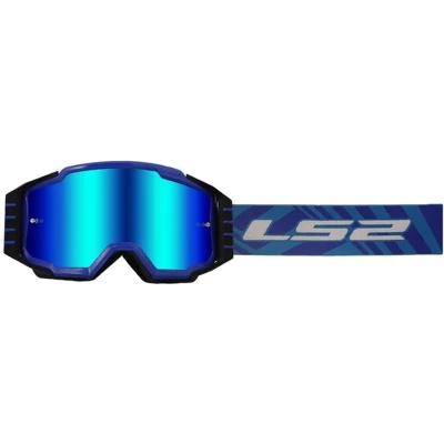 Afbeelding van LS2 crossbril Charger Pro blauw met iridium vizier
