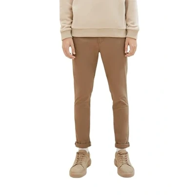 Afbeelding van TOM TAILOR Denim Mannen Chino broek met riem 1008253, 11634 Honey Camel Beige, 29W / 34L