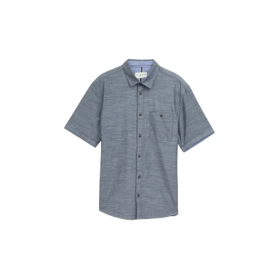 Afbeelding van TOM TAILOR heren overhemd, 37904 Sky Captain Zigzag Structuur, M