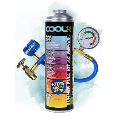 Afbeelding van COOL5 Airconditioning reparatieset, AC + APC 500ml (5in1 1 blikje R134a Kabel)