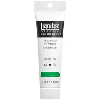 Afbeelding van Liquitex 1045450 Professional Heavy Body acrylverf in kunstenaarskwaliteit met uitstekende lichtechtheid en boterachtige consistentie 59ml tube, Emerald Green