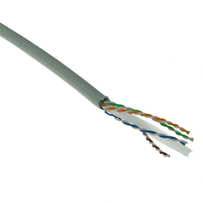 Afbeelding van ACT Cat 6 F/UTP massieve installatiekabel, PVC, CPR euroklasse ECA, 24AWG, Grijs 305 meter