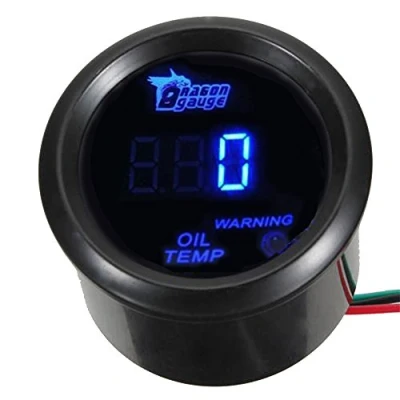 Afbeelding van Mintice 2&quot; 52mm Olie Temperatuurmeter Auto Motor Digitaal Blauw LED Licht Elektrische Temp Meter Gauge Universeel