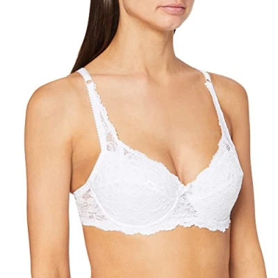 Afbeelding van FM London Push up beha met kant voor dames, Wit, 90F