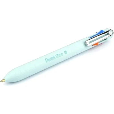 Afbeelding van Pentel BXC470 LC 4 kleuren balpen iZee, kleurkeuze (oranje/lichtblauw/roze/paars) via zijdelingse drukknoppen in schrijfkleur, 0,5 mm lijndikte, navulbaar, 1 stuk