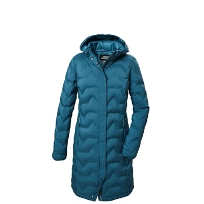 Afbeelding van killtec Dames gewatteerde parka/functionele parka met capuchon KOW 9 WMN QLTD PRK, lichtpetrol, 42, 41806 000