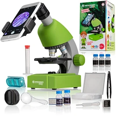 Afbeelding van Bresser Optik 8851300B4K000 grün Kindermicroscoop Monoculair 640 x Doorvallend licht