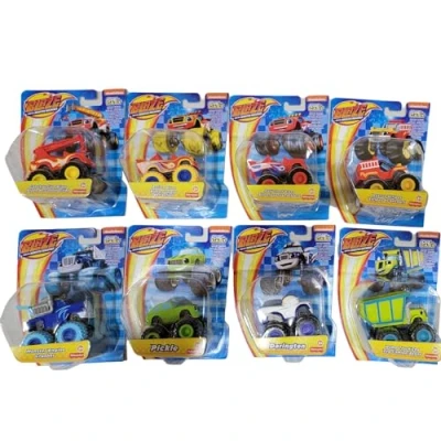 Afbeelding van Fisher Price Nickelodeon Blaze &amp; The Monster Machines Diecast Complete Set van 8 voertuigen CGF20 963F
