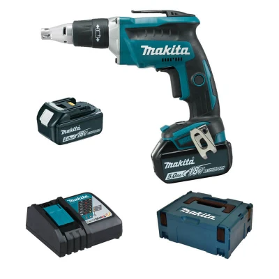 Afbeelding van Makita DFS452RTJ 18V Li ion accu gipsschroefmachine set (2x 5.0Ah) in Mbox koolborstelloos