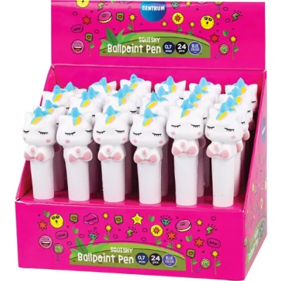 Afbeelding van Centrum 24 balpen unicorn squishy