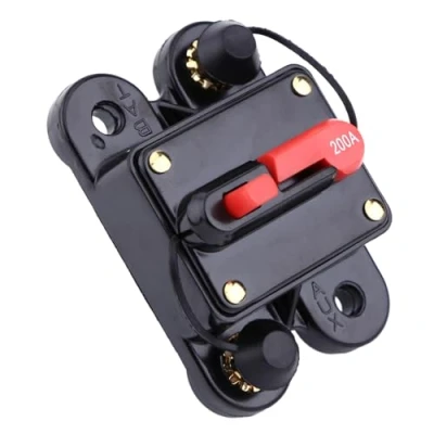 Afbeelding van 200A Audio Stroomonderbreker DC12 24V Zelfherstellende Zekering Breaker voor Auto Boot Fiets Stereo, Breakers