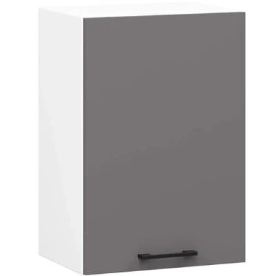 Afbeelding van Keukenkast modulaire OLIWIA W40 met 1 Deur / Hangkast Bovenkast AKORD Furniture Factory Wit Grafietgrijs 40 x 58 30 cm