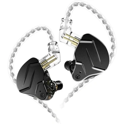 Afbeelding van KINBOOFI KZ ZSN Pro X 1BA 1DD in Ear Oortelefoon, Oordopjes Monitor Hoofdtelefoon met Afneembare 0.75mm 2 pin Kabel (zwart, Geen microfoon)