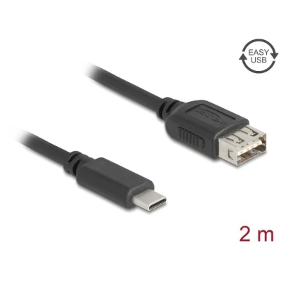 Afbeelding van Delock USB 2.0 Kabel Type C™ Stecker zu EASY Typ A Buchse 2