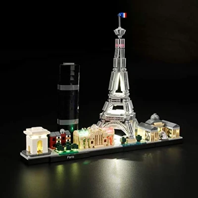 Afbeelding van GEAMENT LED verlichtingsset compatibel met Paris verlichting kit voor Architecture 21044 (Bouwsteenmodel niet inbegrepen)