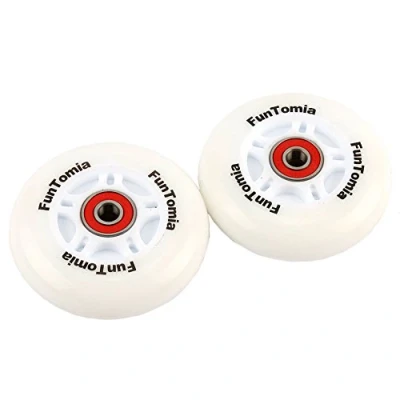 Afbeelding van FunTomia 2 x led lichtwielen voor waveboard incl. Mach1® kogellagers/wielen reservewielen