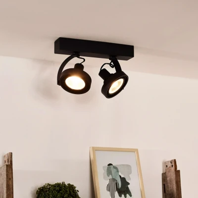 Afbeelding van Lucide DORIAN Plafondspot LED Dim to warm GU10 2x12W Zwart