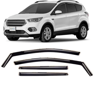 Afbeelding van CLIM ART Winddeflector voor/compatibel met Ford Kuga 2013 2019, regendeflectors voor deuren, winddeflectors auto&#039;s, in channel, 4 stuks