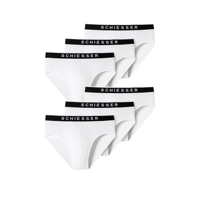 Afbeelding van SCHIESSER Slip zwart / wit