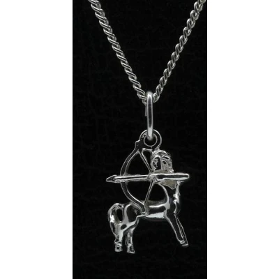 Afbeelding van Zilveren Sterrenbeeld Boogschutter ketting hanger klein