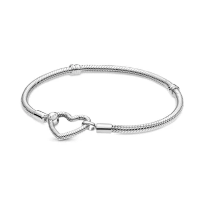 Afbeelding van Pandora 599539C00 Armband Snake Chain Hartsluiting zilver