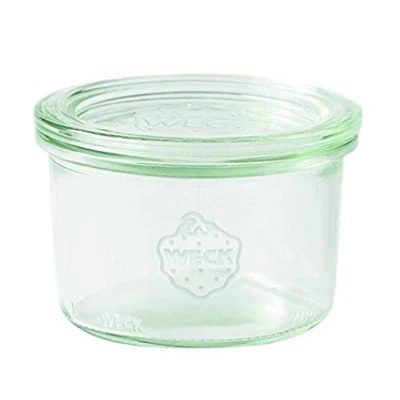 Afbeelding van Weck Inmaakpot 200 ml (hoogwaardig inmaakglas met glazen deksel; hittebestendig; geschikt voor de magnetron; ovenbestendig; oven; ronde randglas) 42134, (1 x 12 stuks)