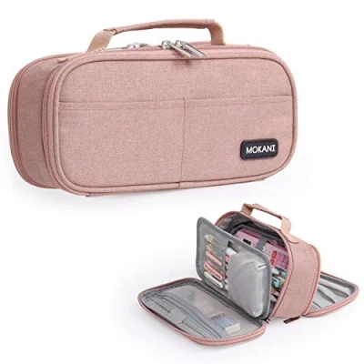 Afbeelding van Mokani Pennenetui voor meisjes en jongens, Grote capaciteit etui, pennenzak houder briefpapier organizer make up tas school kantoor tieners kinderen vrouwen volwassenen