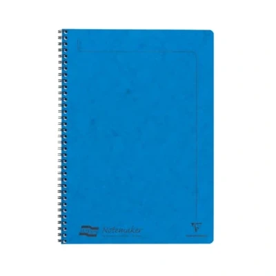 Afbeelding van Clairefontaine 4865Z Een spiraal Schrift Notemakers Europa in blauw A4 21x29,7 cm 120 uitneembare pagina&#039;s met lijnen Wit papier van 90 g Glanzende cover