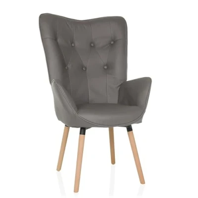 Afbeelding van HAVENIO I Gestoffeerde fauteuil Grijs