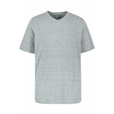 Afbeelding van JP1880 Tshirt basic graumelange, Heren, Maat: 4XL, Grau melange