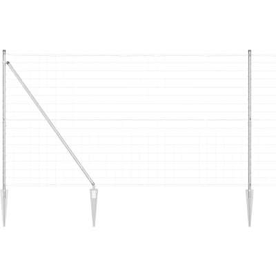 Afbeelding van vidaXL Euro Schutting met 7 Spike Posts 1.6x10 m Verzinkt Staal