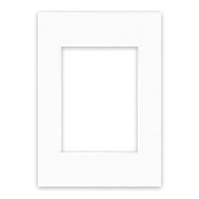 Afbeelding van nielsen Conservation Passepartout karton 2,2 mm buitenformaat 21x29,7 cm (DIN A4) voor beeldformaat 13x18 polarwit (lichtwit) gestructureerd oppervlak