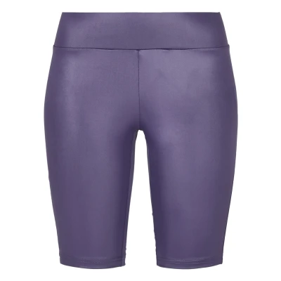 Afbeelding van Urban Classics Ladies Synthetic Leather Cycle Shorts Shorts, Dames, Maat: 29, Darkduskviolet