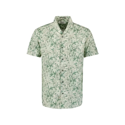 Afbeelding van No Excess Overhemd Allover Print Regular Fit Groen 3XL