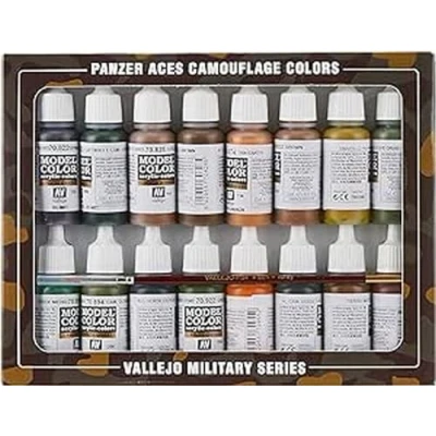 Afbeelding van Model Color Panzer Aces Camouflage Colors 16 kleuren 17ml 70179